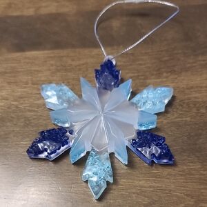 Blue and White Snowflake Ornament